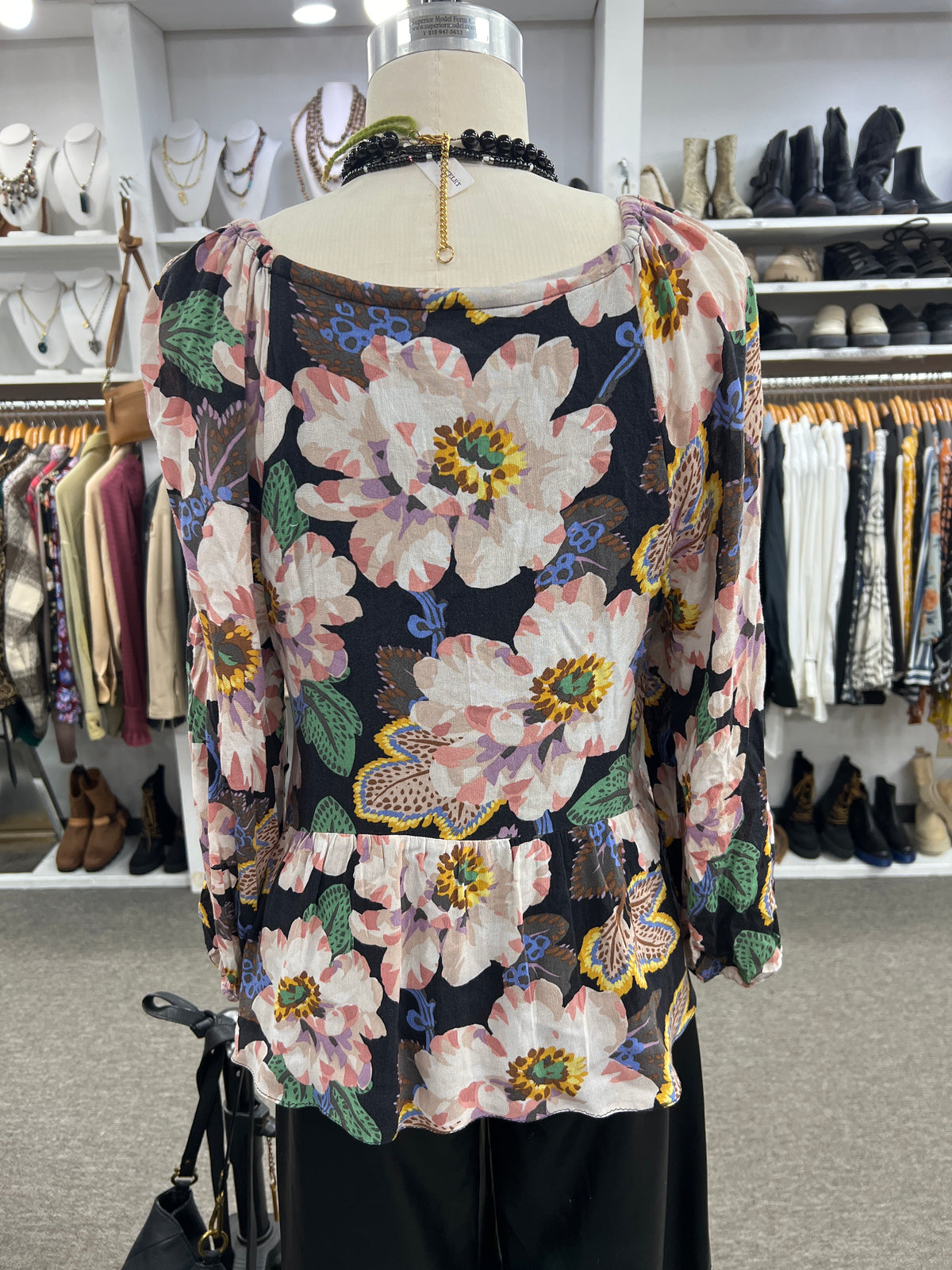 Anthropology floral blouse