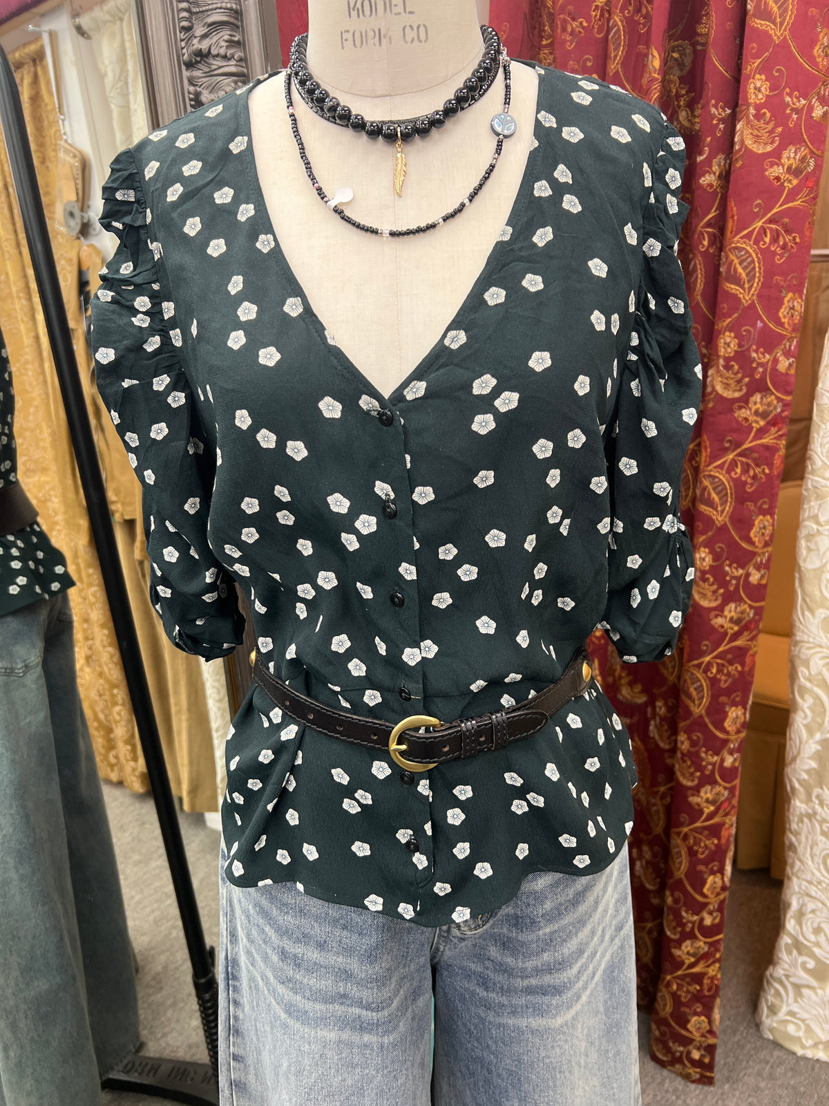 LimboSnowflakePrintBlouse
