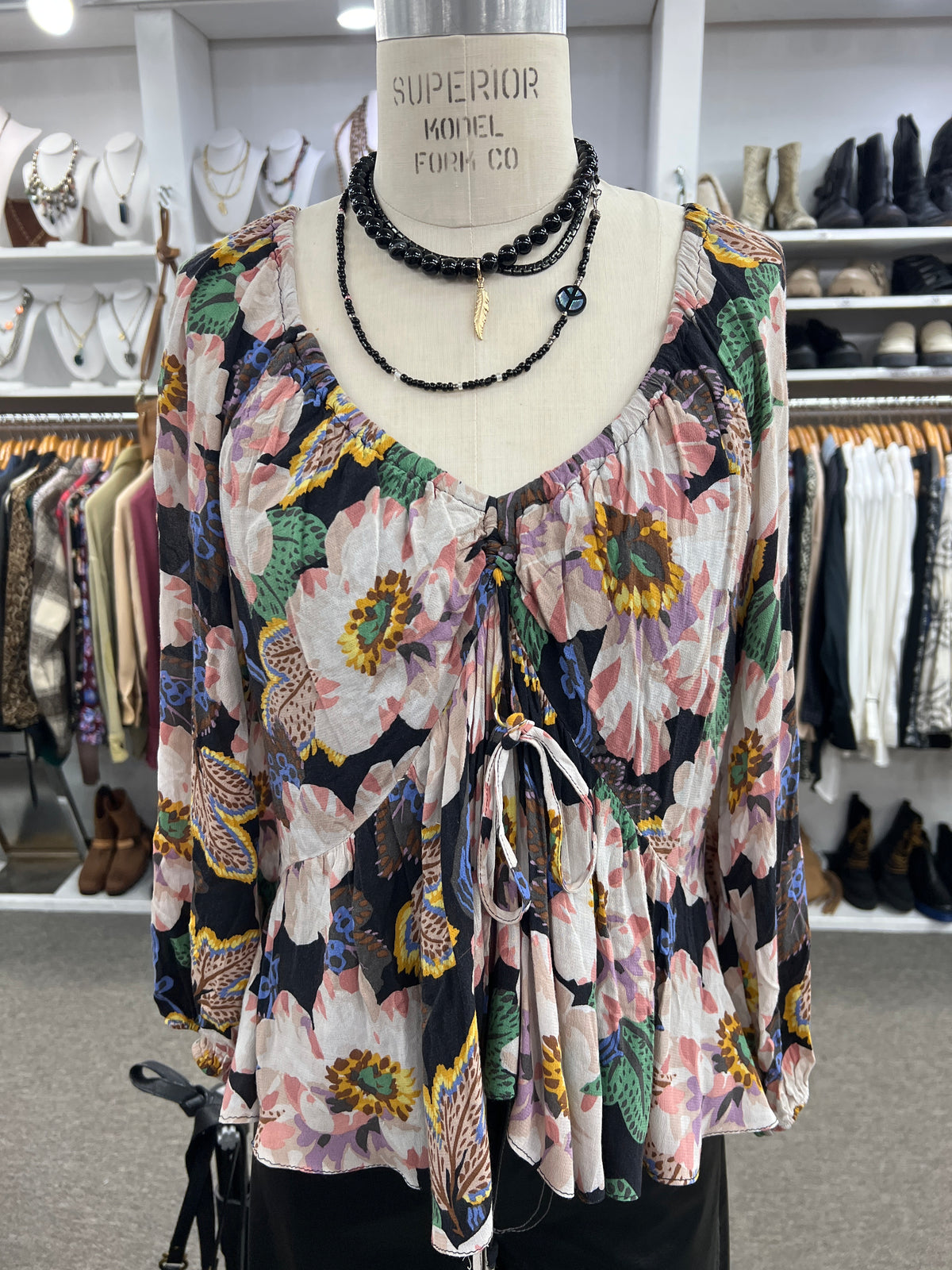 Anthropology floral blouse